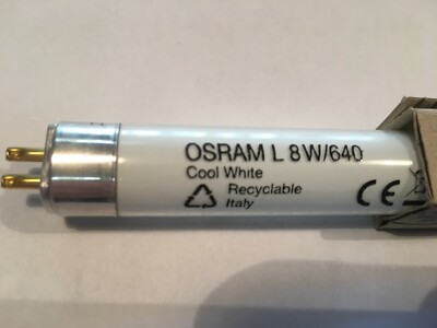 OSRAM 8W/640 T5 Fluorescent Tube Cool White, Compact Miniature Lamp for Efficient and Even Lighting in Small Spaces